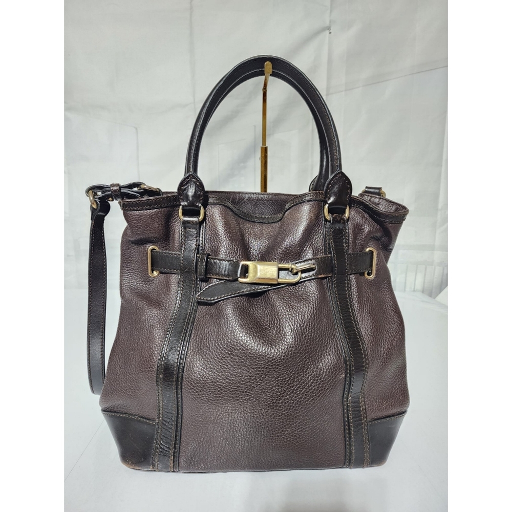 Burberry Leather Golderton Tote Bag Brown